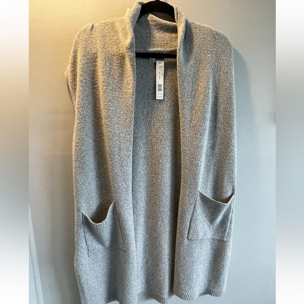 NEW: August Silk Cardigan, Large, Short Sleeves